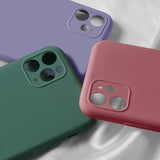 Ultra Thin Soft Liquid Silicone Case Color Cover for iPhone Series