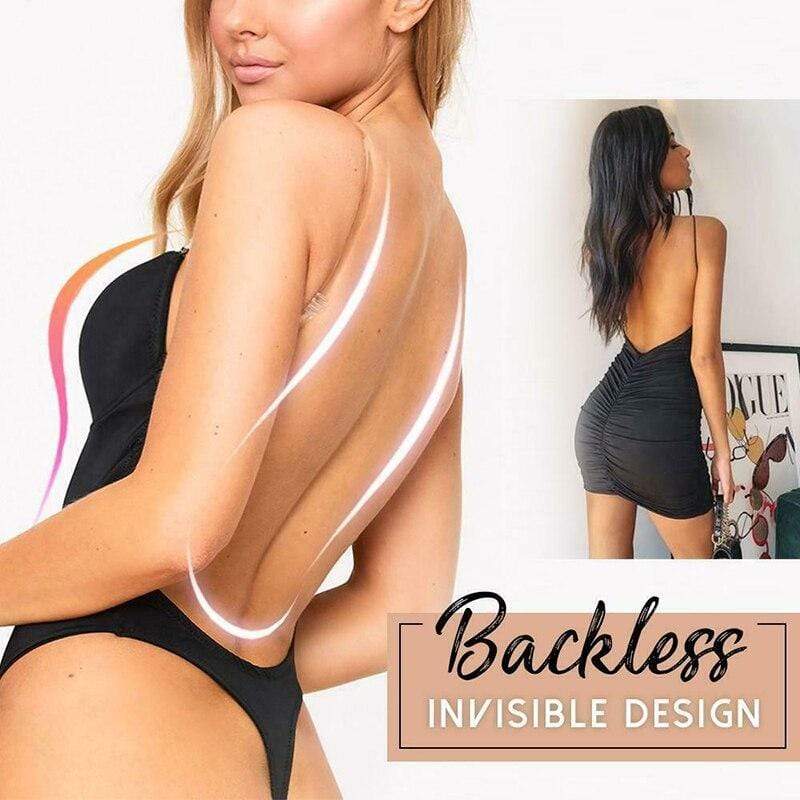 Plunge Backless Body Shaper Bra, Women's Backless Shapewear Deep U