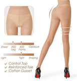 Women's 20D Ultra Sheer Silky Smooth Pantyhose Seamless Tights Stockings