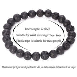 6 packs 8mm Natural Healing Stone Stretch Beads Bracelet