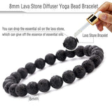 6 packs 8mm Natural Healing Stone Stretch Beads Bracelet