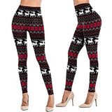 Womens High Waist Loungewear Christmas Leggings