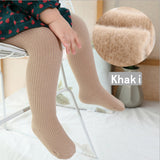 Children's Girls Thick Solid Color Legging Fashion Warm Fall Pantyhose Pants