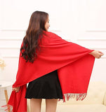 Soft Pashmina Scarf Stylish Large Warm Blanket Solid Winter Shawl
