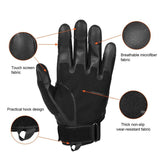 Touch Screen Hard Knuckle Tactical Gloves PU Leather Military Combat Airsoft Gloves