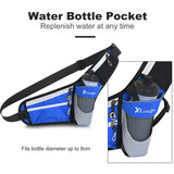 Running Waist Belt Hip Bum Chest Sling Bag with Water Bottle Holder