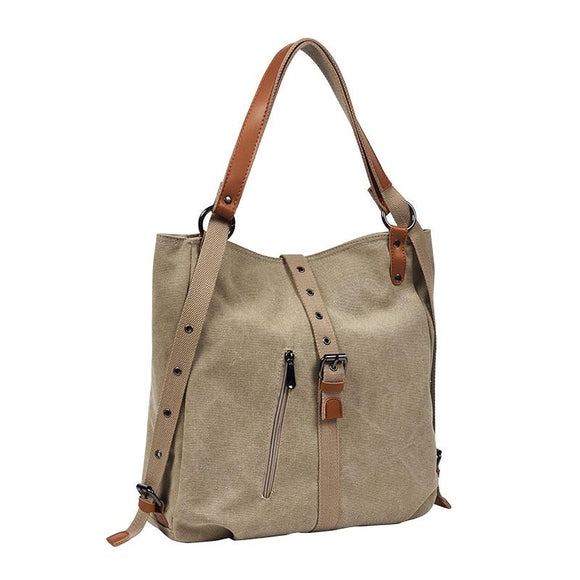 Women Canvas Tote Bag Handbags Convertible Backpack